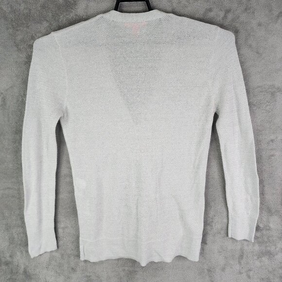 Womens Light Grey Joe Fresh Cardigan Sweater V Neck Button Down Long Sleeve M - Picture 8 of 11